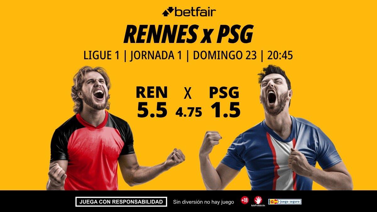 Rennes - PSG: alineaciones, horario, dónde ver, pronósticos y estadísticas